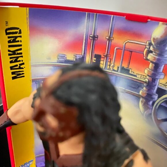 Vintage 1997 WWF Wrestling MANKIND Figure With Stand  by JAKKS - Picture 3 of 7